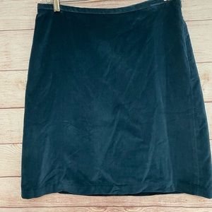 NWT Norton McNaughton Deep Teal A-Line Skirt Fully Lined Velour Size 10
